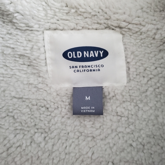 Old Navy Women's Plaid Wool-Blend Sherpa Lined Bomber Jacket, Navy/Red, M - Picture 10 of 12